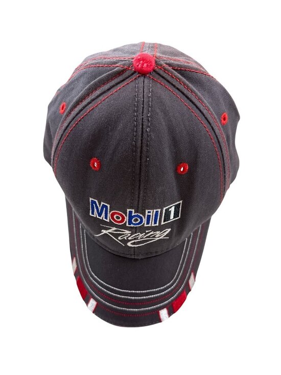 Mobil 1 Other - Mobil 1 Racing Adjustable Cotton Hat Gray Red Embroidery Stitching